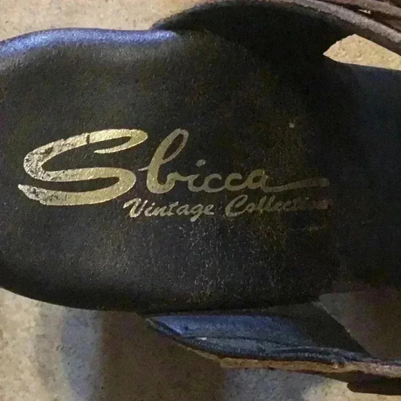 Sbicca Vintage Collection Leather Platform Sandals - Picture 2 of 9
